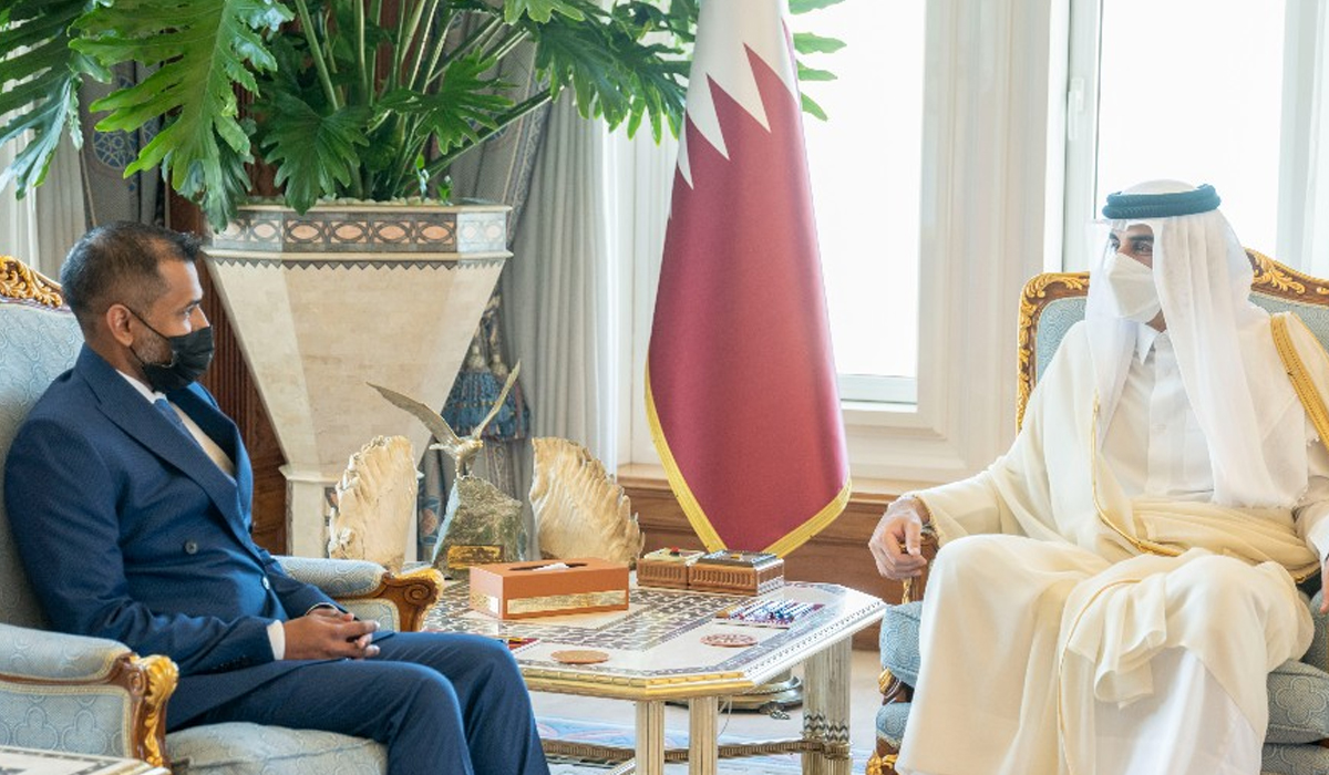 HH the Amir Receives Credentials of Seven New Ambassadors